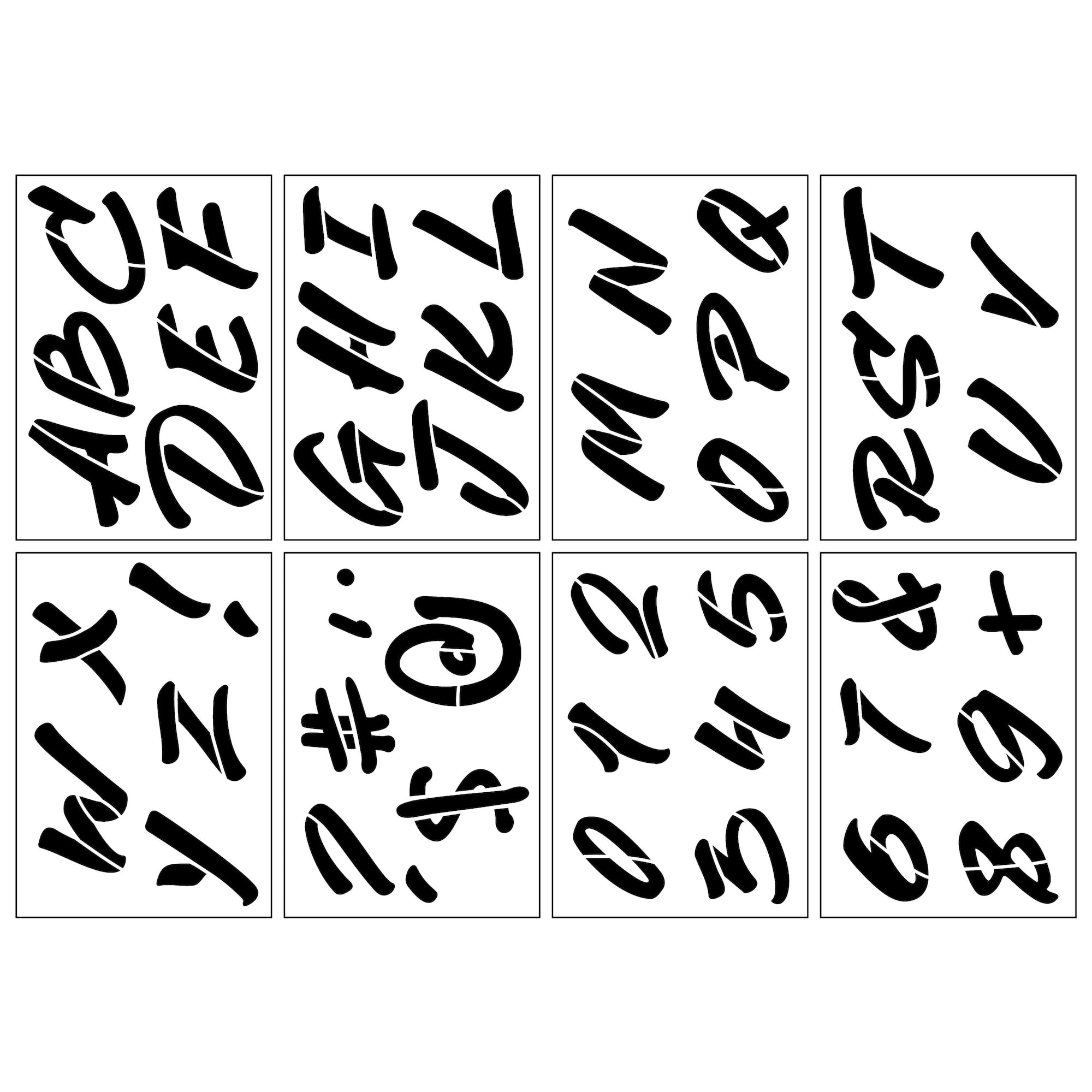 3" Handwritten Alphabet Stencils by Craft Smart®